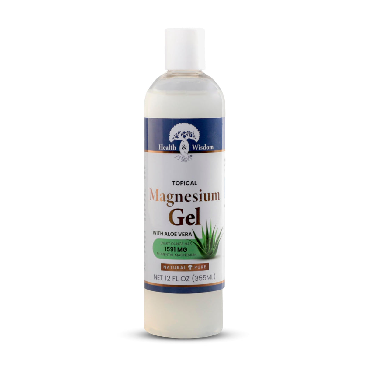 Health and Wisdom Pure Magnesium Gel with Seaweed Extract and Aloe Vera - Topical Muscle & Joint Relief- Natural and Pure Skin & Scalp Moisturizing - Enhanced Absorption - 12 Fl oz Health and WisdomBuy Supplements Australia