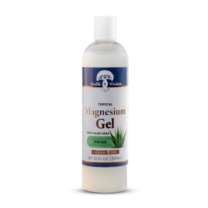 Health and Wisdom Pure Magnesium Gel with Seaweed Extract and Aloe Vera - Topical Muscle & Joint Relief- Natural and Pure Skin & Scalp Moisturizing - Enhanced Absorption - 12 Fl oz Health and WisdomBuy Supplements Australia