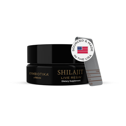 CYMBIOTIKA Pure Himalayan Shilajit Resin 500mg - 84+ Trace Minerals, High Potency with Elemental Gold & Fulvic Acid - for Energy, Focus, Immune & Digestive Support - Authentic Shilajit Resin CYMBIOTIKABuy Supplements Australia