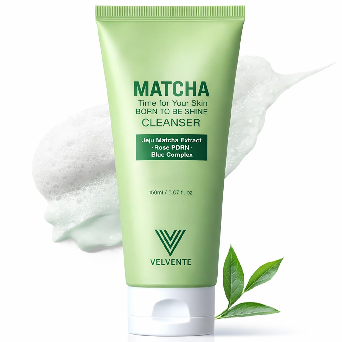 VELVENTE Matcha Gentle Deep Pore Cleansing Facial Cleanser, Low-pH Face Wash for Pore Refining, Rose PDRN Hydrating Daily Facial Wash Redness & Sensitive Skin Friendly, Korean Skincare(5.07 fl.oz.) VELVENTE buy supplements Au