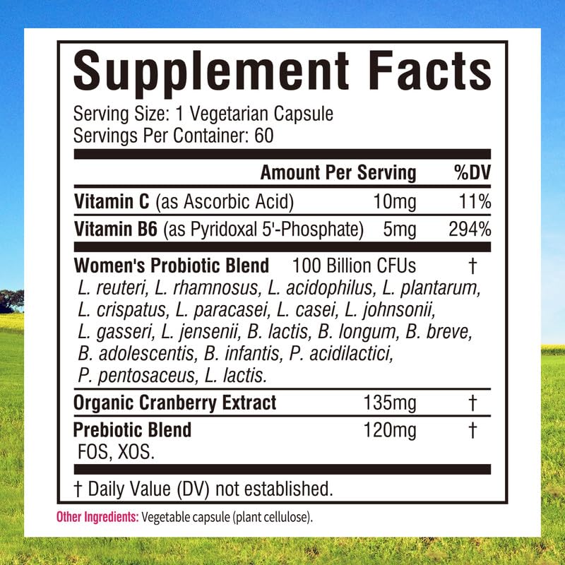 Innate Vitality Women’s Probiotics, 100 Billion CFUs 18 Strains, with Cranberry, Vitamin C Innate VitalityBuy Supplements Australia