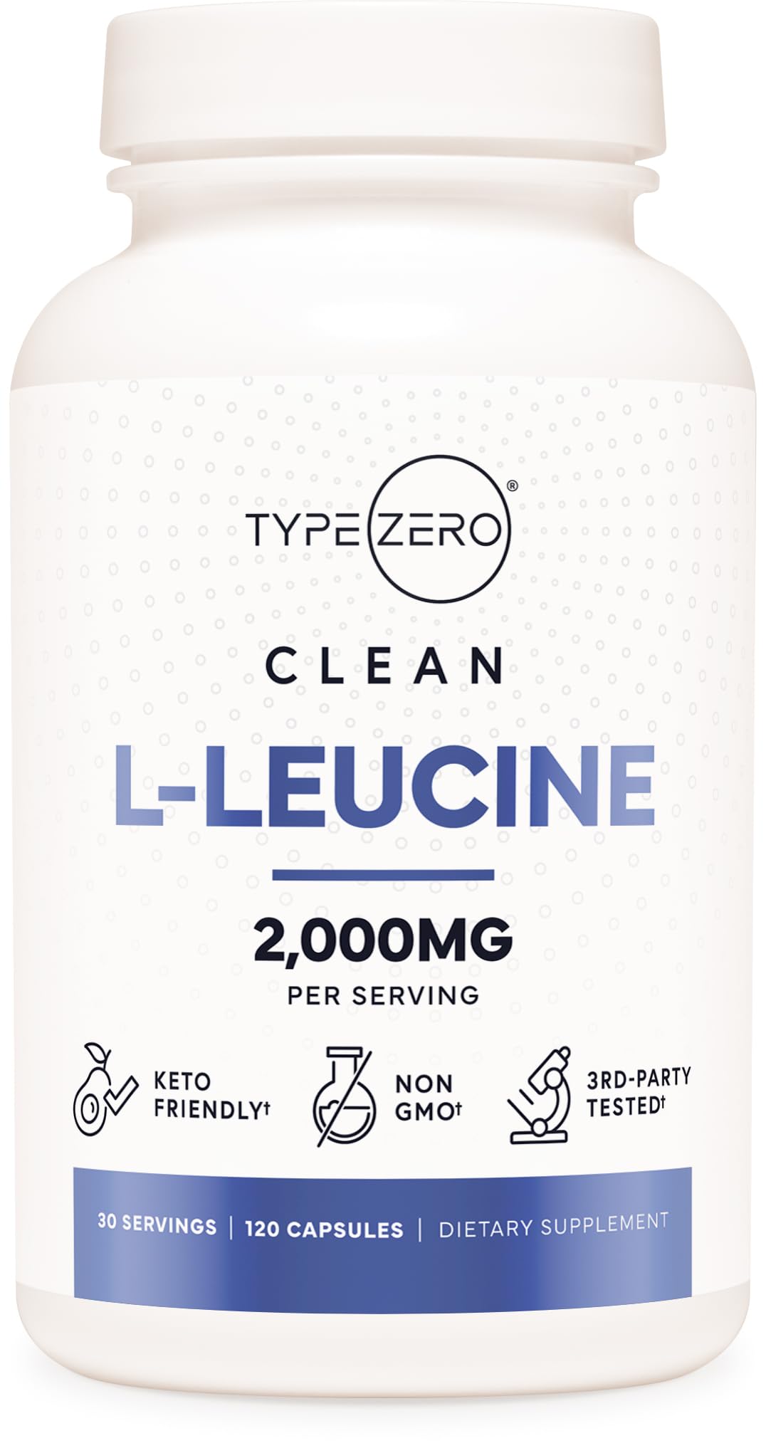 Type Zero L-Leucine Capsules (2000mg per Serving) 120 Capsules - 30 Servings Type ZeroBuy Supplements Australia