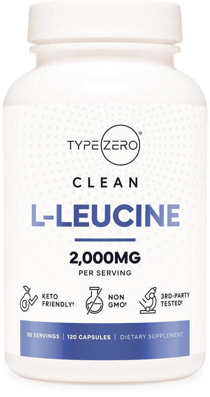 Type Zero L-Leucine Capsules (2000mg per Serving) 120 Capsules - 30 Servings Type ZeroBuy Supplements Australia