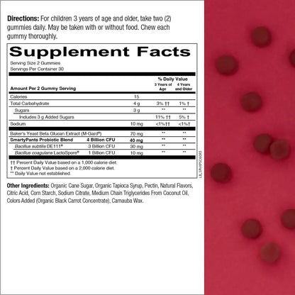 SmartyPants Organic Kids Multivitamin Gummies: Probiotics & Kids Probiotic Immunity Gummies: Prebiotics & Probiotics for Digestive Health and Immune Support Supplement SmartyPantsBuy Supplements Australia