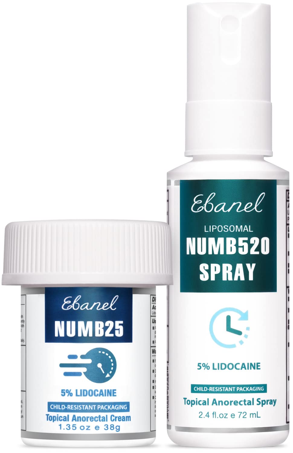 Ebanel Bundle of Lidocaine Numbing Spray, and Topical Numbing Cream 1 Oz Ebanel buy supplements Au