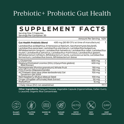 CYMBIOTIKA Probiotic + Prebiotic, 60 Billion CFU - 19 Strains, Gut Health Supplement for Women & Men, Immune Support, Digestive Health, & Gut Balance, 90 Capsules, 1 Month Supply, Made in USA CYMBIOTIKABuy Supplements Australia