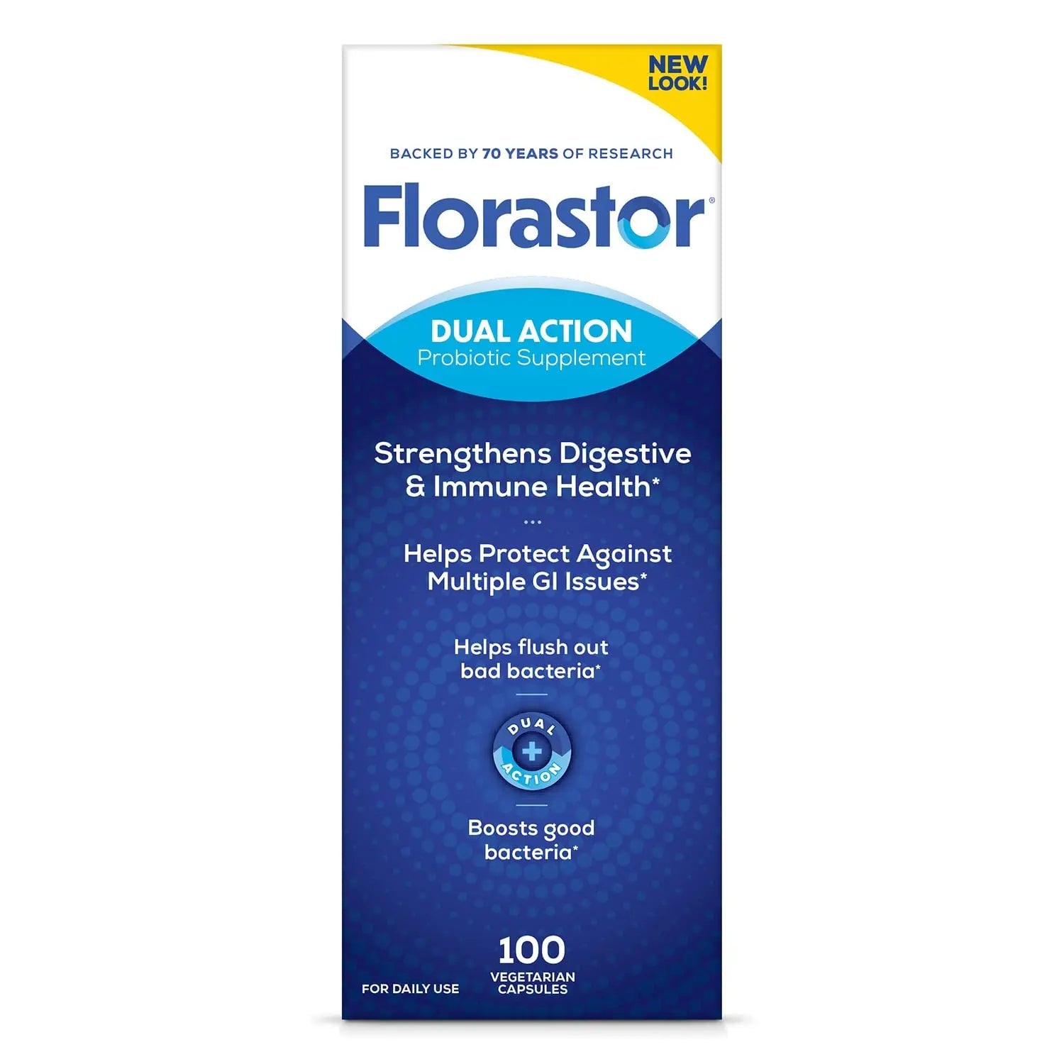 Florastor Probiotics for Digestive and Immune Health, 100 Capsules, Probiotics for Women & Men, Helps Flush Out Bad Bacteria, Boosts The Good with Our Unique Strain Saccharomyces Boulardii FlorastorBuy Supplements Australia