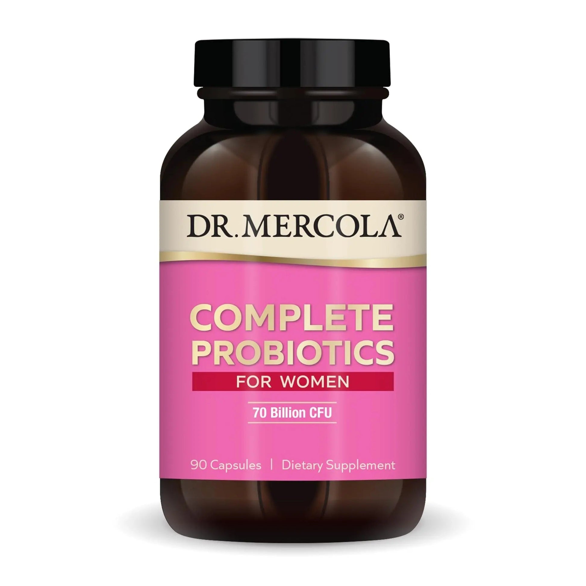 Dr. Mercola Complete Probiotics for Women - Supports Gut, Vaginal & Immune Health - Contains Lactobacillus Strains - Non-GMO, Gluten-Free & Soy-Free - 90 Capsules (90 Servings) Dr. MercolaBuy Supplements Australia