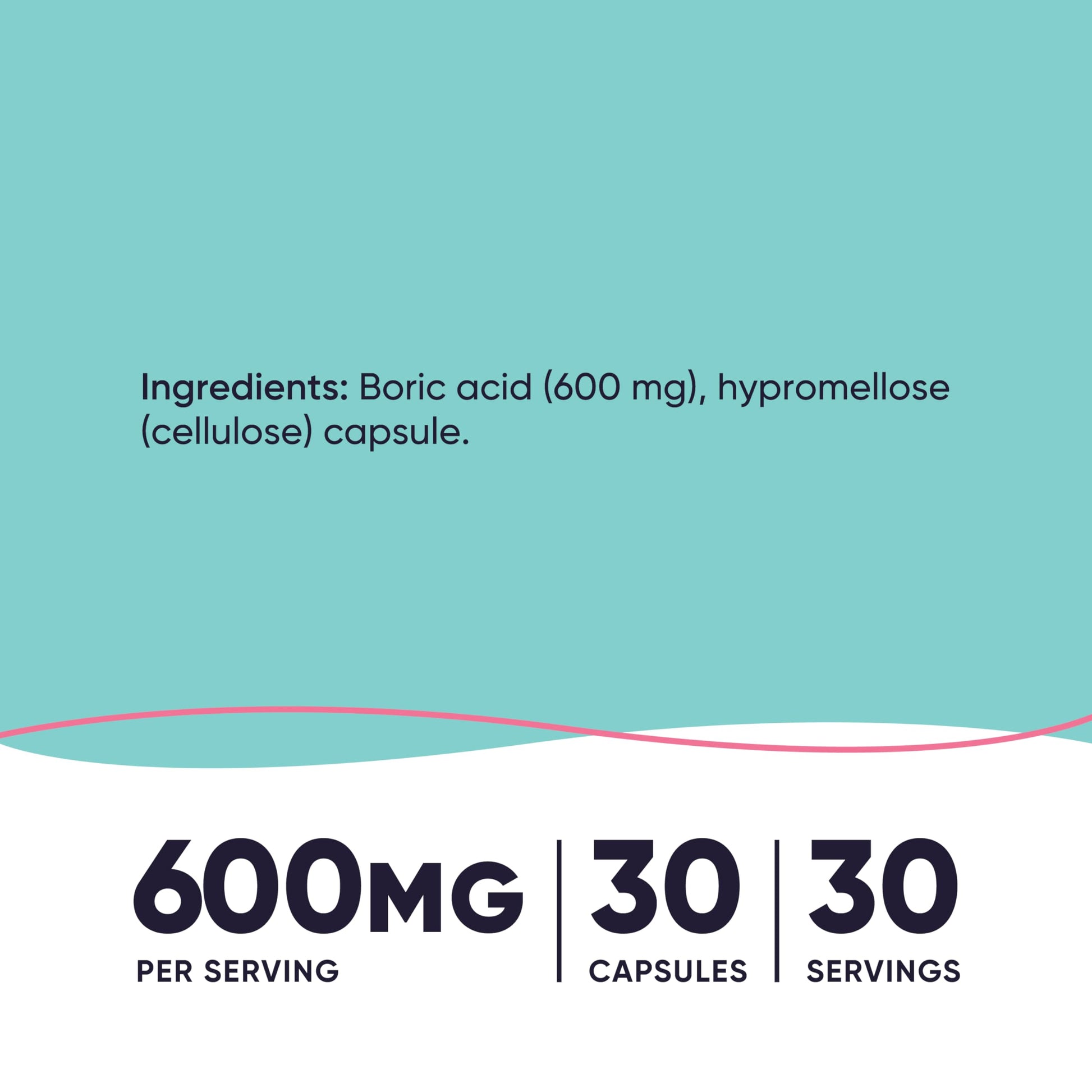 Nutricost Boric Acid 600mg, 30 Capsules - Vaginal Suppository - Non-GMO - for Women NutricostBuy Supplements Australia