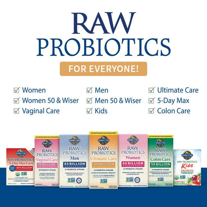 Garden of Life Raw Probiotics Vaginal Care - 50 Billion CFU - 38 Probiotic Strains - Supports Vaginal & Urinary Tract Health - Shelf Stable - 30 Vegetarian Capsules Garden of Life buy supplements Au