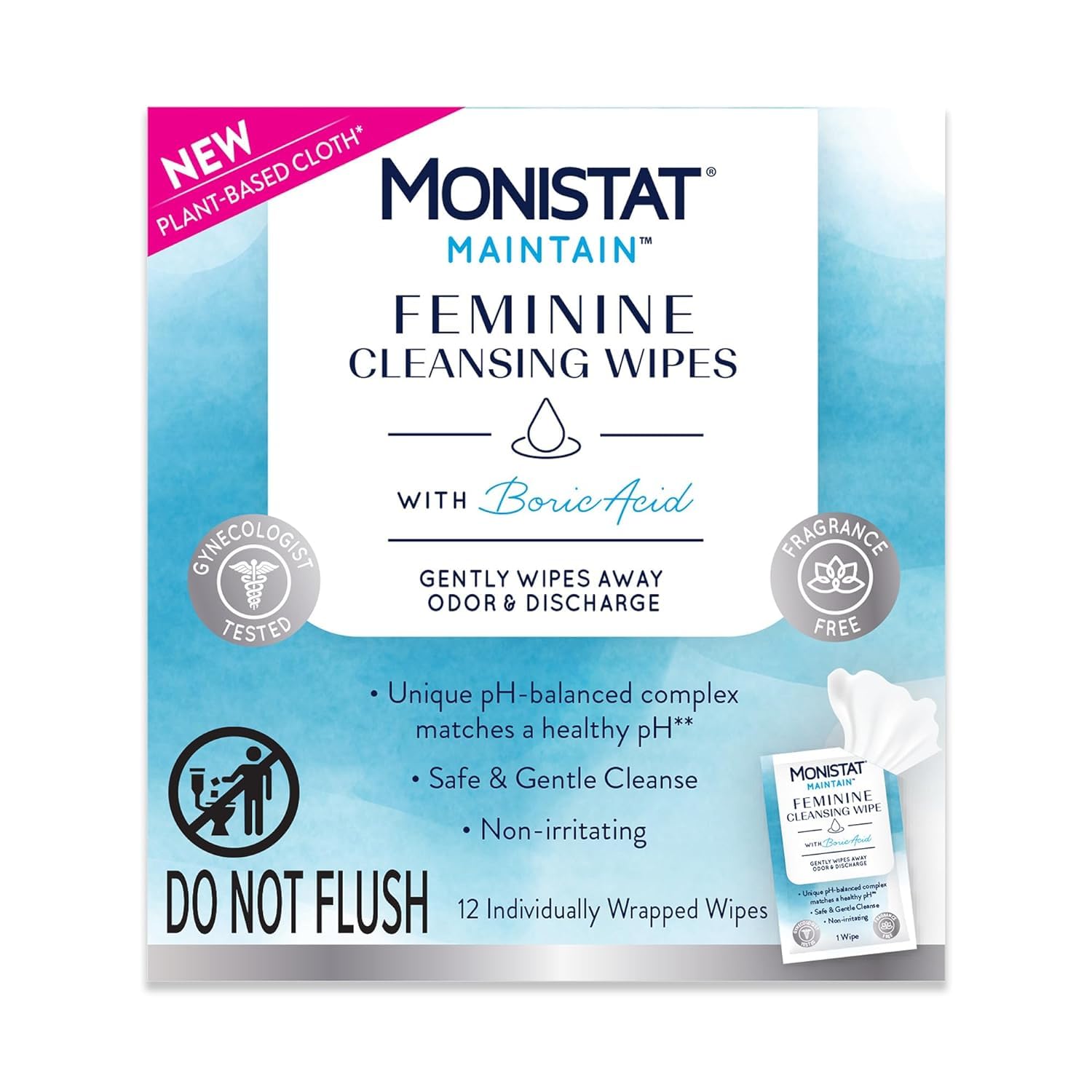 Monistat Boric Acid Feminine Cleanser, (2 Wash & 2 Cloth) Variety Pack MonistatBuy Supplements Australia