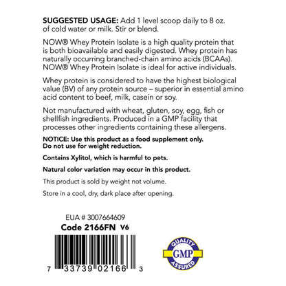NOW Sports Nutrition, Whey Protein Isolate, 25 G With BCAAs, Creamy Chocolate Powder NOWBuy Supplements Australia