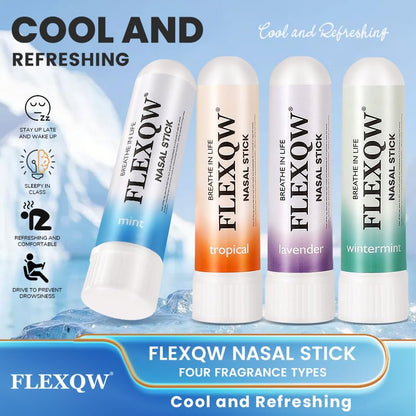 FLEXQW Peppermint Cooling Nasal Inhaler Stick, Refreshing & Soothing Nasal Care, Portable Energy Boost Stick for Congestion Relief, Focus & Freshness, Travel Size FLEXQWBuy Supplements Australia