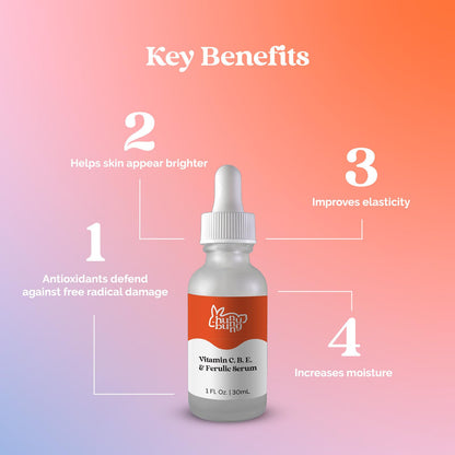 Hunny Bunny Vitamin C Serum for Face - Pure Brightening Dark Spots Sensitive Skin - Ferulic Acid, Niacinamide, L-Ascorbic Acid, Hyaluronic Acid, Vitamins B E, 1 Fl Oz Hunny Bunny buy supplements Au