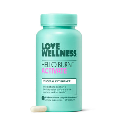 Love Wellness Hello Burn Activate | Support Visceral Fat Burn with HT BPL1 Postbiotic | Supports Healthy Waist Circumference, Longevity and Metabolic Wellness | 30 Count Love WellnessBuy Supplements Australia