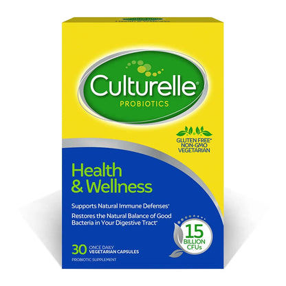 Culturelle Health & Wellness Daily Probiotic for Women & Men - 30 Count - 15 Billion CFUs & A Proven-Effective Probiotic Strain Support your Immune System- Gluten Free, Soy Free, Non-GMO Culturelle buy supplements Au