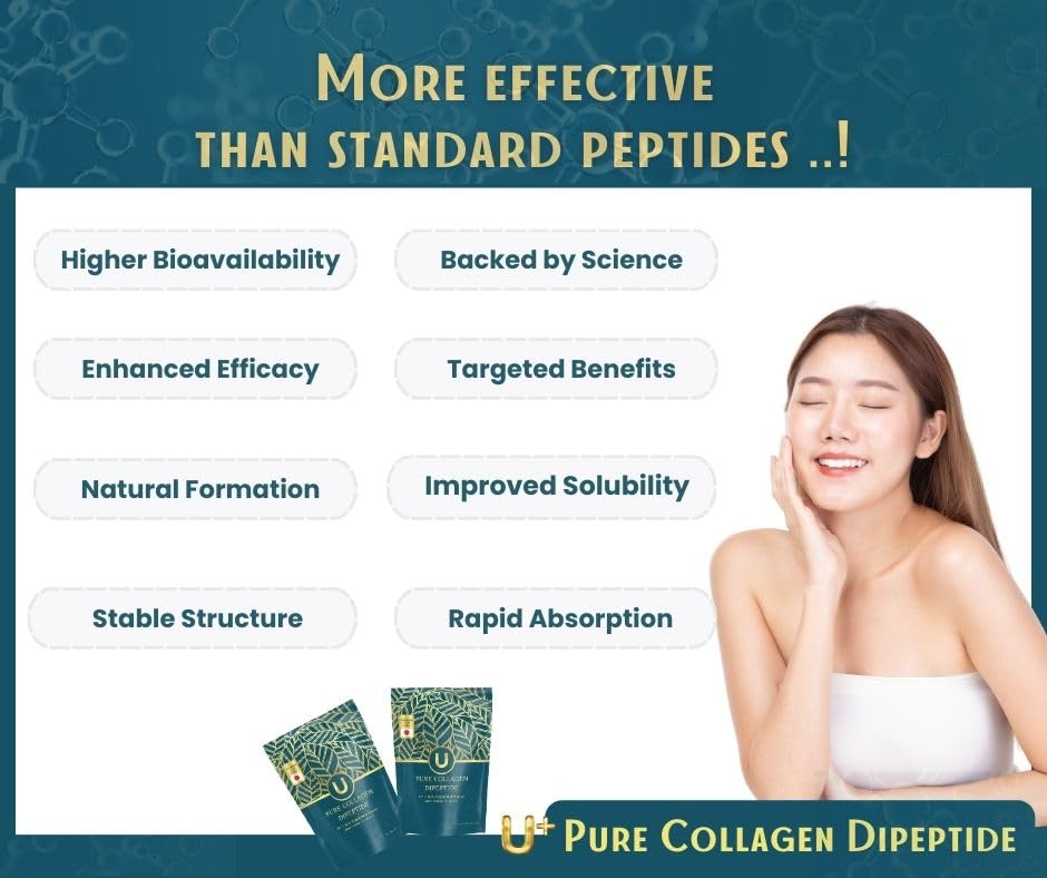 U+ Pure Collagen Dipeptide Supplement - Advanced Hydrolyzed Collagen Powder for Skin, Hair U+ Pure CollagenBuy Supplements Australia