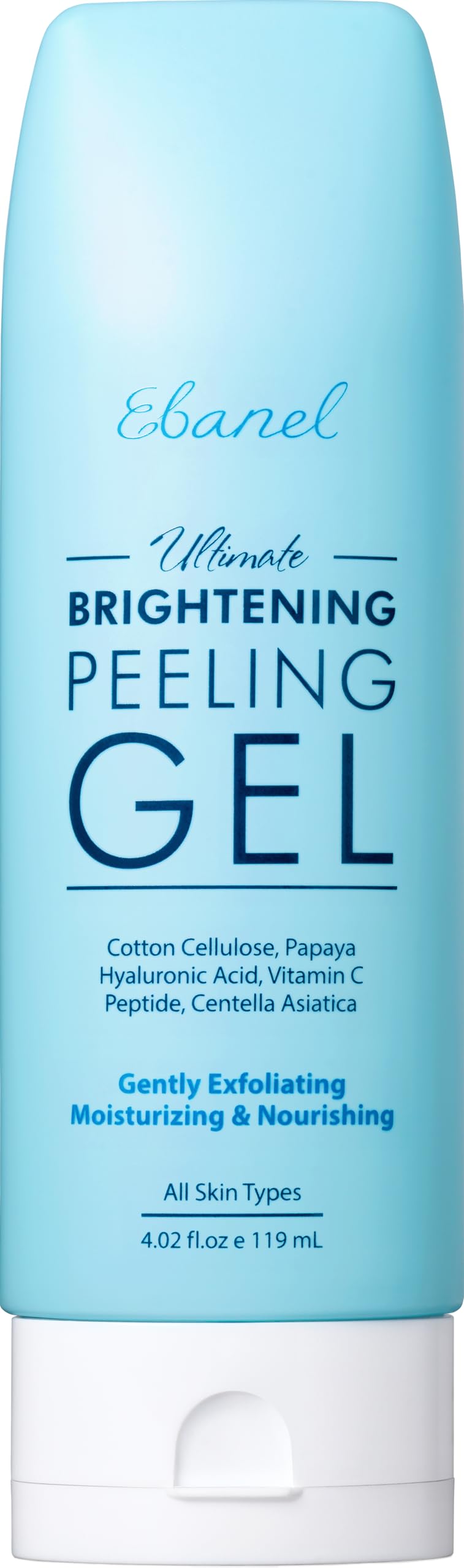 Ebanel Brightening Peeling Gel with Cotton Cellulose, Rice, Papaya, Centella, Hyaluronic Acid for Face and Body, Gentle Exfoliating Face Scrub Gel Peel Wash, Deep Pore Cleanser Minimizer Exfoliator Ebanel buy supplements Au