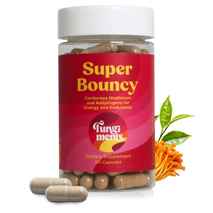 Fungiments Super Bouncy Mushroom Supplement – Cordyceps Focus Capsules for Adults – Natural Brain Boost, Green Tea Energy Vitamins Without jitters, Stamina for Women, Fatigue Support – 60 Count FungimentsBuy Supplements Australia