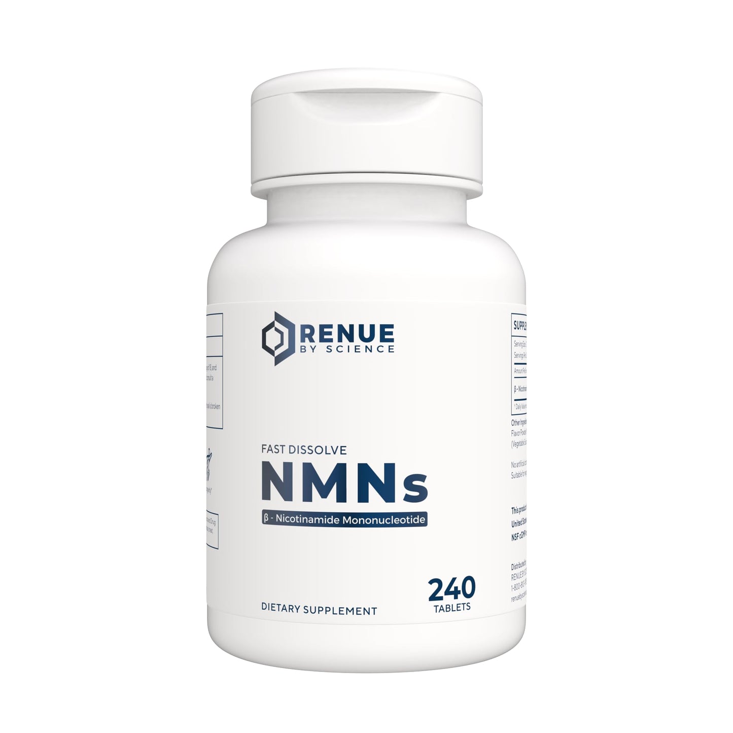 Renue By Science NMN Supplement | 240 Chewable Vegetarian Tablets - 125mg Nicotinamide Mononucleotide per Serving | Lemon Flavour - Manufactured in The USA Third-Party Tested Renue By ScienceBuy Supplements Australia