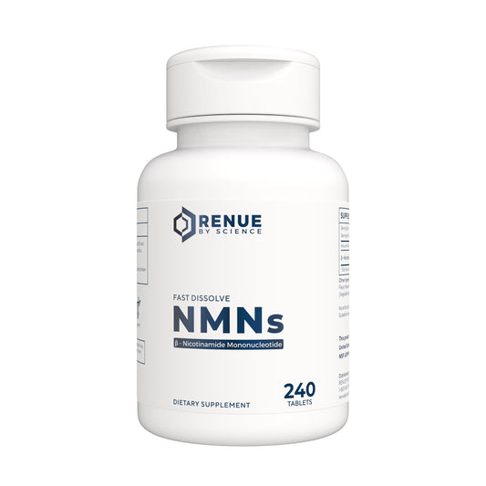 Renue By Science NMN Supplement | 240 Chewable Vegetarian Tablets - 125mg Nicotinamide Mononucleotide per Serving | Lemon Flavour - Manufactured in The USA Third-Party Tested Renue By ScienceBuy Supplements Australia