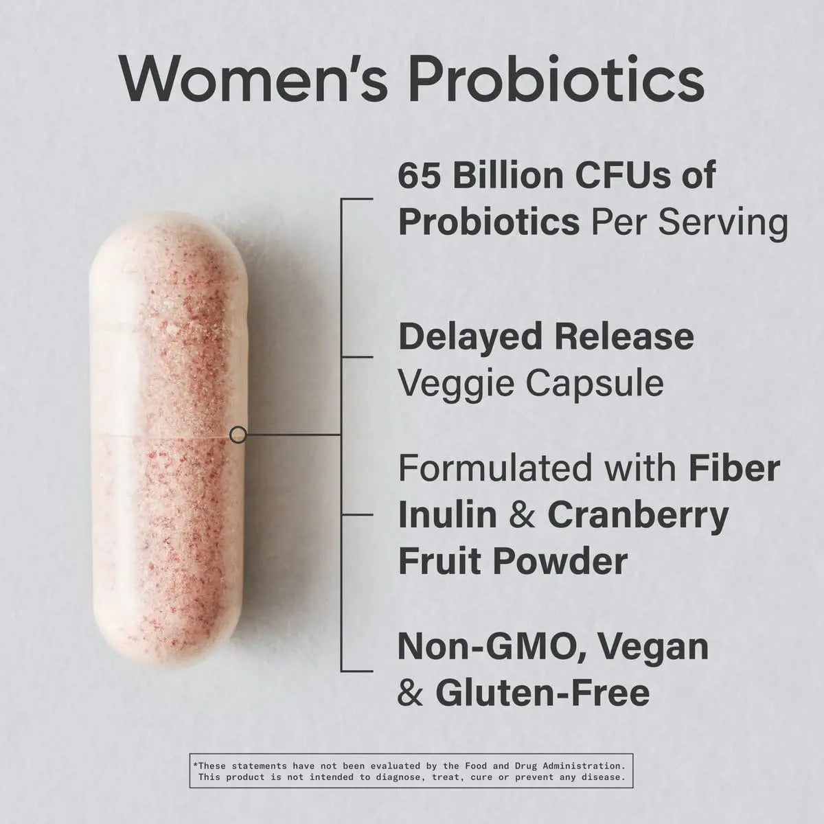 Sports Research Women's Probiotics with Prebiotics, 65 Billion CFU - Vegan Capsules for Gut Health & Digestive Support, Probiotics for Women with Cranberry - Non-GMO Verified & Gluten Free - 30 Count Sports Research buy supplements Au
