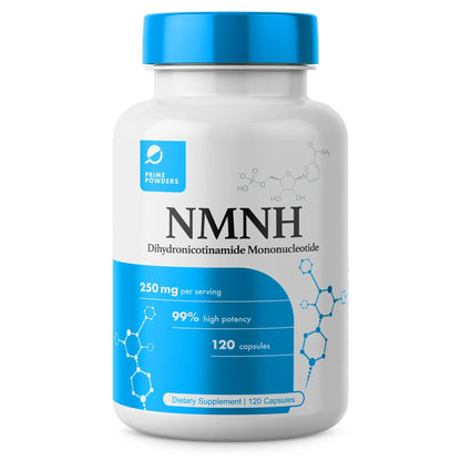Prime Powders NMNH: Dihydronicotinamide Mononucleotide (120 Capsules) NAD+ Support NR NAD Supplement Prime PowdersBuy Supplements Australia
