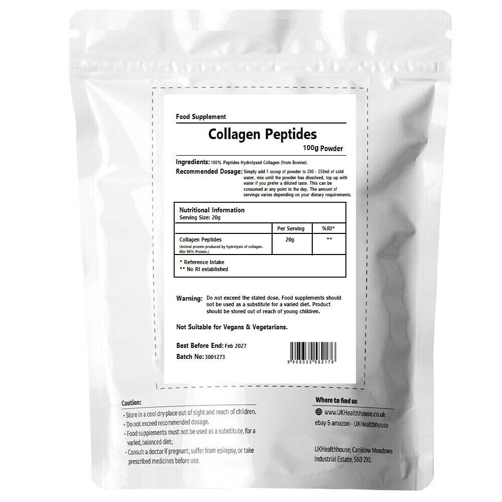 100g UKHealthHouse Collagen Powder, Bovine Collagen Peptides Powder - Collagen Supplements UKHealthHouseBuy Supplements Australia