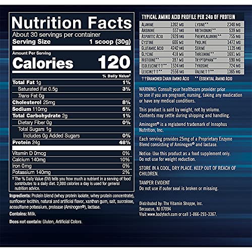 BODYTECH Whey Tech Pro24 Powder Vanilla Ice Cream (2 lbs/30 Servings) BODYTECHBuy Supplements Australia