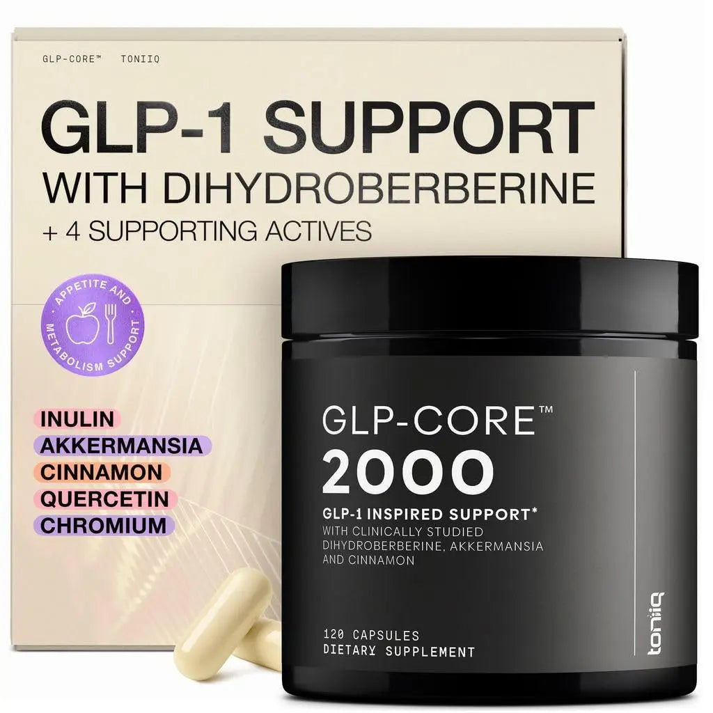Toniiq GLP-1 Support — with Clinically Studied, Patented GlucoVantage® Dihydroberberine and Akkermansia — Appetite and Fullness Support — 120 Capsules (60-Day Supply) Toniiq buy supplements Au