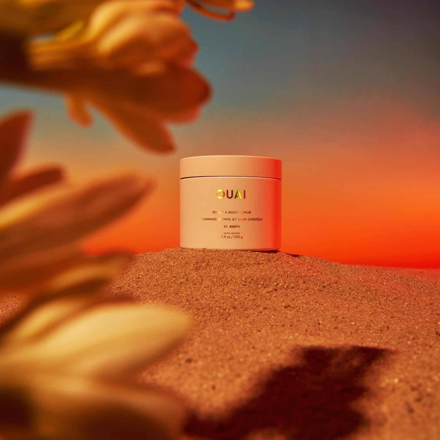 OUAI Scalp & Body Scrub, St. Barts - Exfoliating Body Scrub with Sugar & Coconut Oil Blend for Smooth, Moisturized Skin - Gentle Scalp Exfoliator for Removing Product Build Up (8.8 Oz) OUAIBuy Supplements Australia
