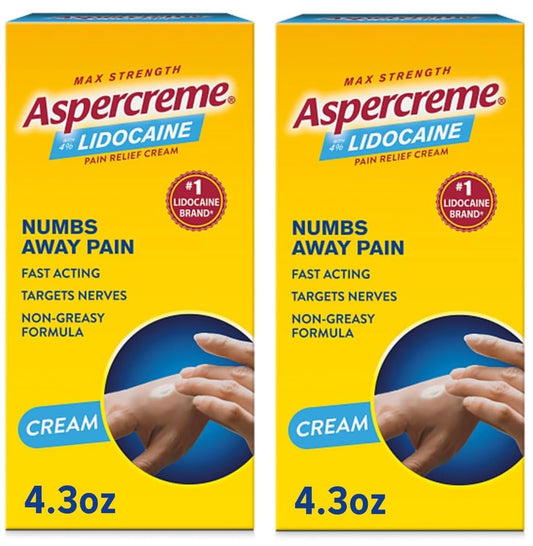 Aspercreme with Lidocaine Maximum Strength Pain Relief Cream, 4.3 Oz (Pack of 2) AspercremeBuy Supplements Australia