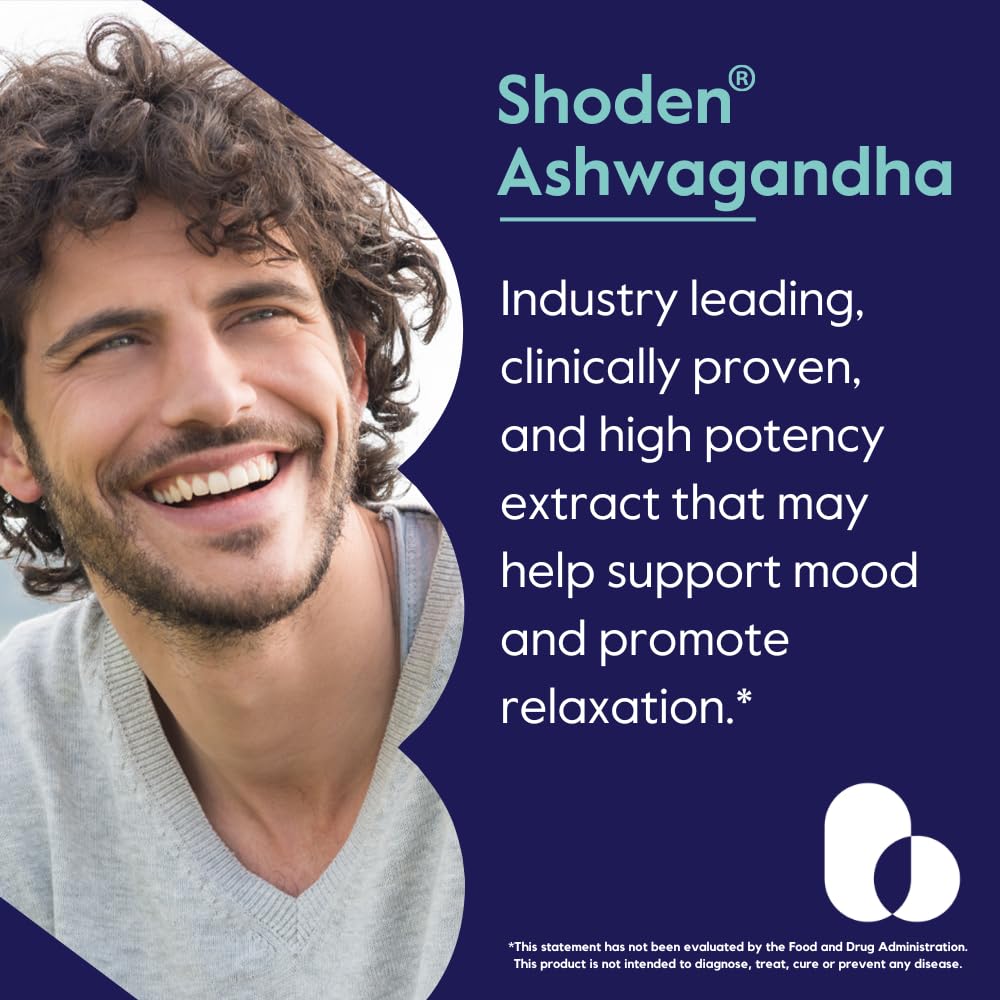 BESTVITE Advanced Ashwagandha 120mg w/Shoden (120 Vegetarian Capsules) - Clinically Studied Containing Industry Leading 35% Withanolide Glycosides - No Stearates - Vegan - Non GMO - Gluten Free BESTVITEBuy Supplements Australia