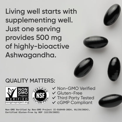 Sports Research® Ashwagandha Softgels with Coconut MCT Oil - Natural Adaptogen Made with Shoden® Ashwa for Relaxation, Calm & Sleep Support - Gluten Free & Vegan Friendly - 60 Count Sports ResearchBuy Supplements Australia