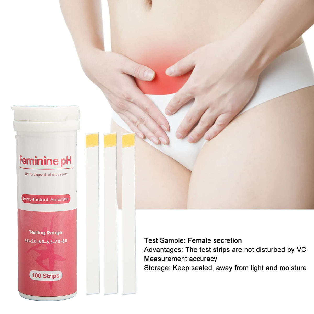 100pcs inal Health PH Test Strips Disposable Intimate Health Avoid Infection Accurate Acidity DOACTBuy Supplements Australia