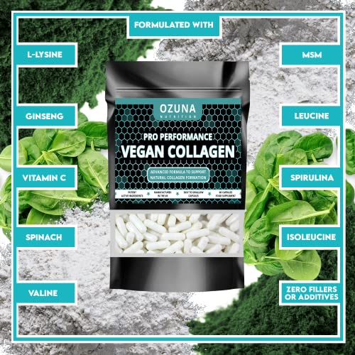 Pro Performance Vegan Collagen Complex – Vegetarian Collagen Capsules, Plant Based Collagen OZUNA NUTRITIONBuy Supplements Australia