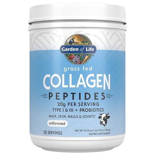 Garden of Life Grass Fed Collagen Peptides Powder Unflavored Collagen Powder for Women Men Hair Skin Nails Joints, Hydrolyzed Collagen Protein Supplements, Collagen for Women & Men, 28 Servings Garden of LifeBuy Supplements Australia