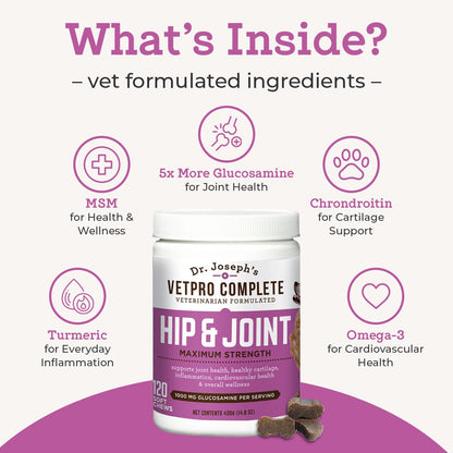 VetPro Dog Hip and Joint Supplement - Pain and Inflammation Relief Chews VetPro CompleteBuy Supplements Australia