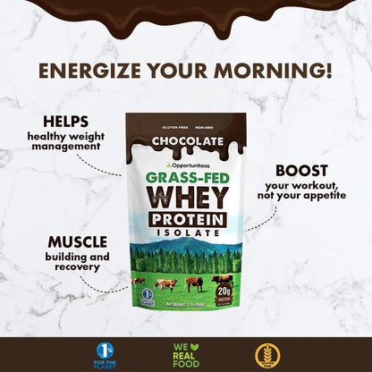 Opportuniteas Chocolate & Vanilla Whey Protein Powder Bundle - Grass Fed Whey Isolate OpportuniteasBuy Supplements Australia