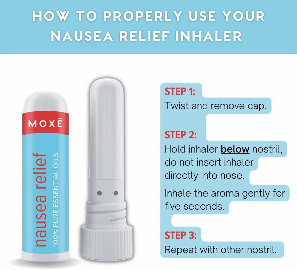 MOXE Nausea Nasal Inhaler Sticks, All Natural Essential Oil Blend, Ginger, Cardamom, Peppermint MOXEBuy Supplements Australia