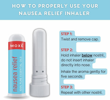 MOXE Nausea Nasal Inhaler Sticks, All Natural Essential Oil Blend, Ginger, Cardamom, Peppermint MOXEBuy Supplements Australia