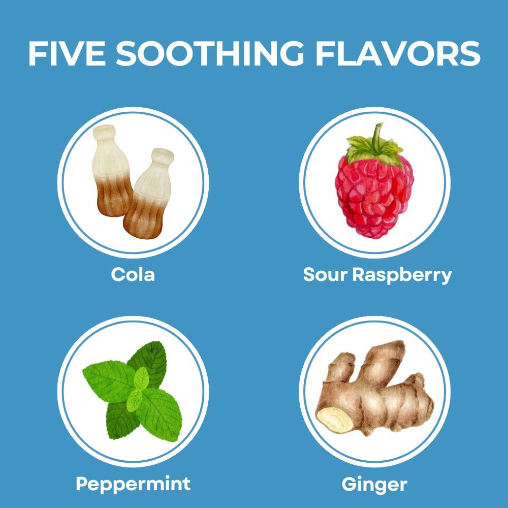 Three Lollies Queasy Drops- Supports Motion Sickness Relief. Also Pregnancy & Morning Sickness Relief. Stomach Settle Drops Assorted 48 Count Three Lollies buy supplements Au