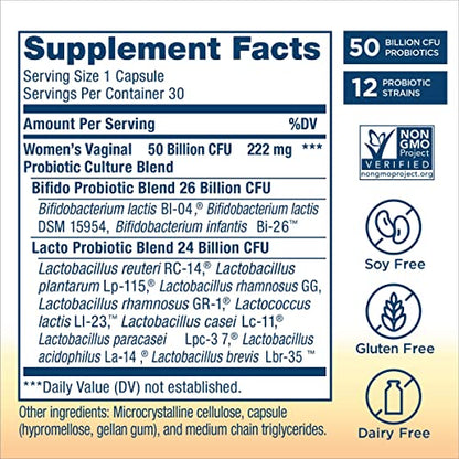 Renew Life Women's Probiotic Capsules, 50 Billion CFU Guaranteed, Supports pH Balance Renew LifeBuy Supplements Australia