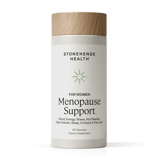 Stonehenge Health for Women Menopause Support for Peri + Menopause + Post - Mood, Energy, Stress, Hot Flashes, Night Sweats, Sleep & Cortisol, Chromax Chromium, Vitamin D3, KSM-66 Ashwagandha Extract Stonehenge HealthBuy Supplements Australia