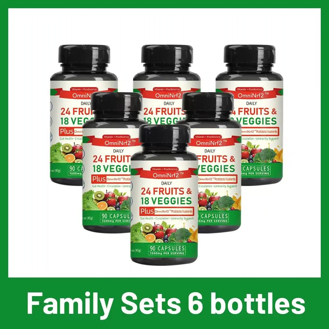 OmniNrf2 Postbiotic Supplement Capsules for Gut Health, Superfood with 24 Fruits & 18 Veggies & Fermented Herbal Plants, 90 Capsules for Antioxidant Support OmniNrf2Buy Supplements Australia