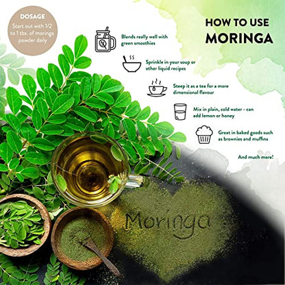 1KG Moringa Superleaf Powder Oleifera 100% Organic Raw Premium Quality Non-GMO Spring BlossomBuy Supplements Australia