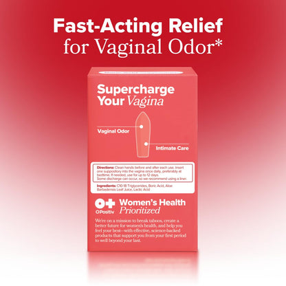 O Positiv URO Boric Acid Vaginal Suppository – with Lactic Acid, and Aloe for Fast Relief and Vaginal Odor Control – Vegan, Free from Parabens, Dyes, and Fragrances – 12 Count (Pack of 1) O PositivBuy Supplements Australia