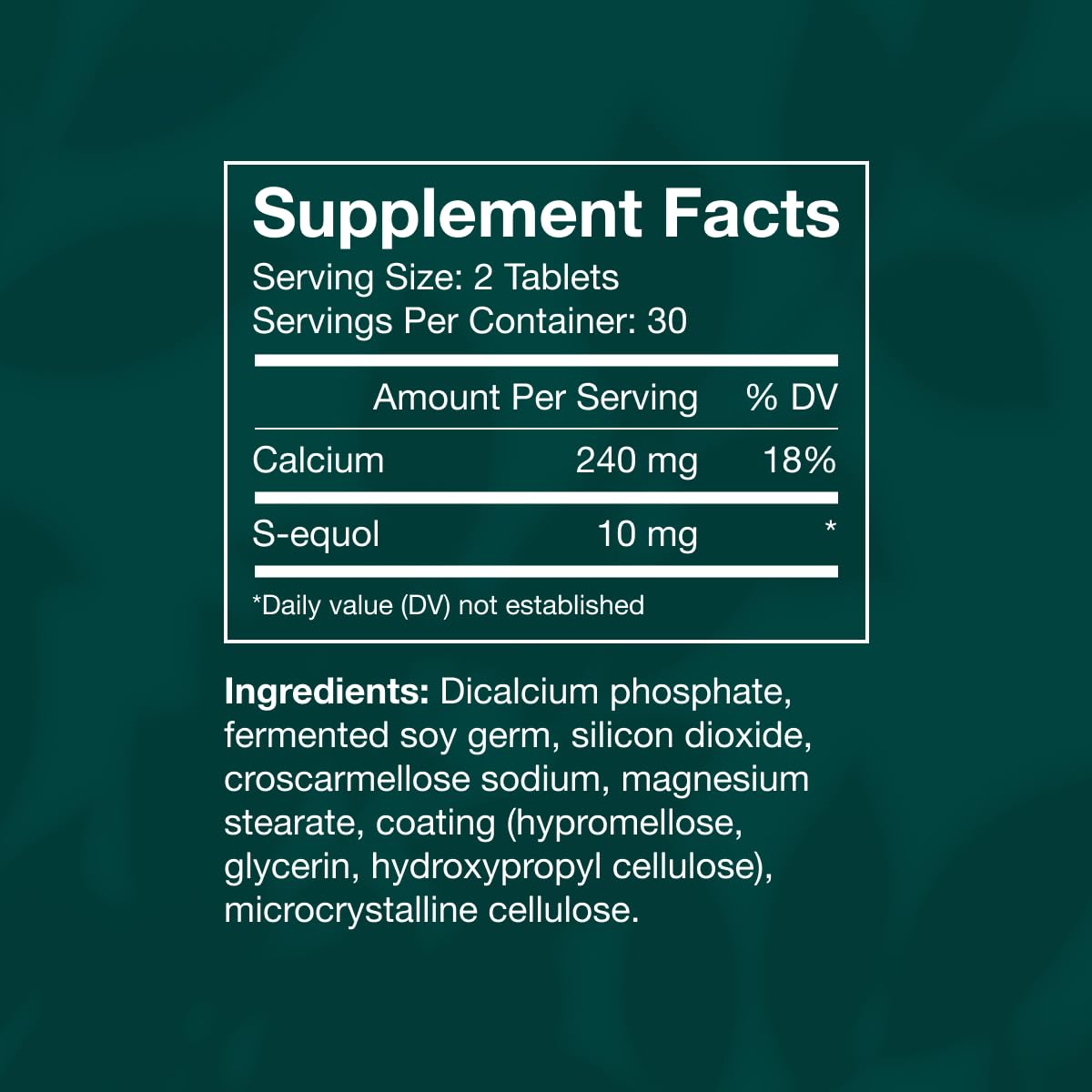 EQUELLE Multi-Symptom Perimenopause & Menopause Relief Relief from Hot Flashes, Muscle Aches & Supports More Sleep. Hormone-Free, Plant-Based S-Equol – 1 Month Supply (60 Tablets) EQUELLEBuy Supplements Australia