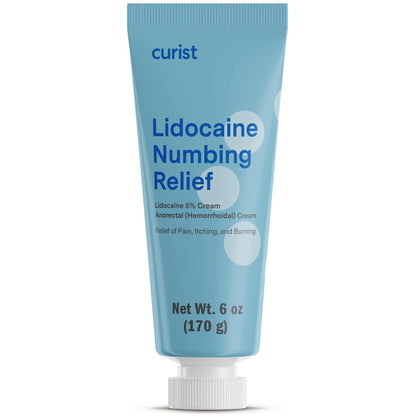 Curist 5% Lidocaine Numbing Cream - 6 oz (170 g) XL Tube - Soothing Numbing Cream for Temporary Discomfort, Itching, and Burning from Hemorrhoids Lidocaine 5% (1 Pack - 6 oz Tube) Curist buy supplements Au
