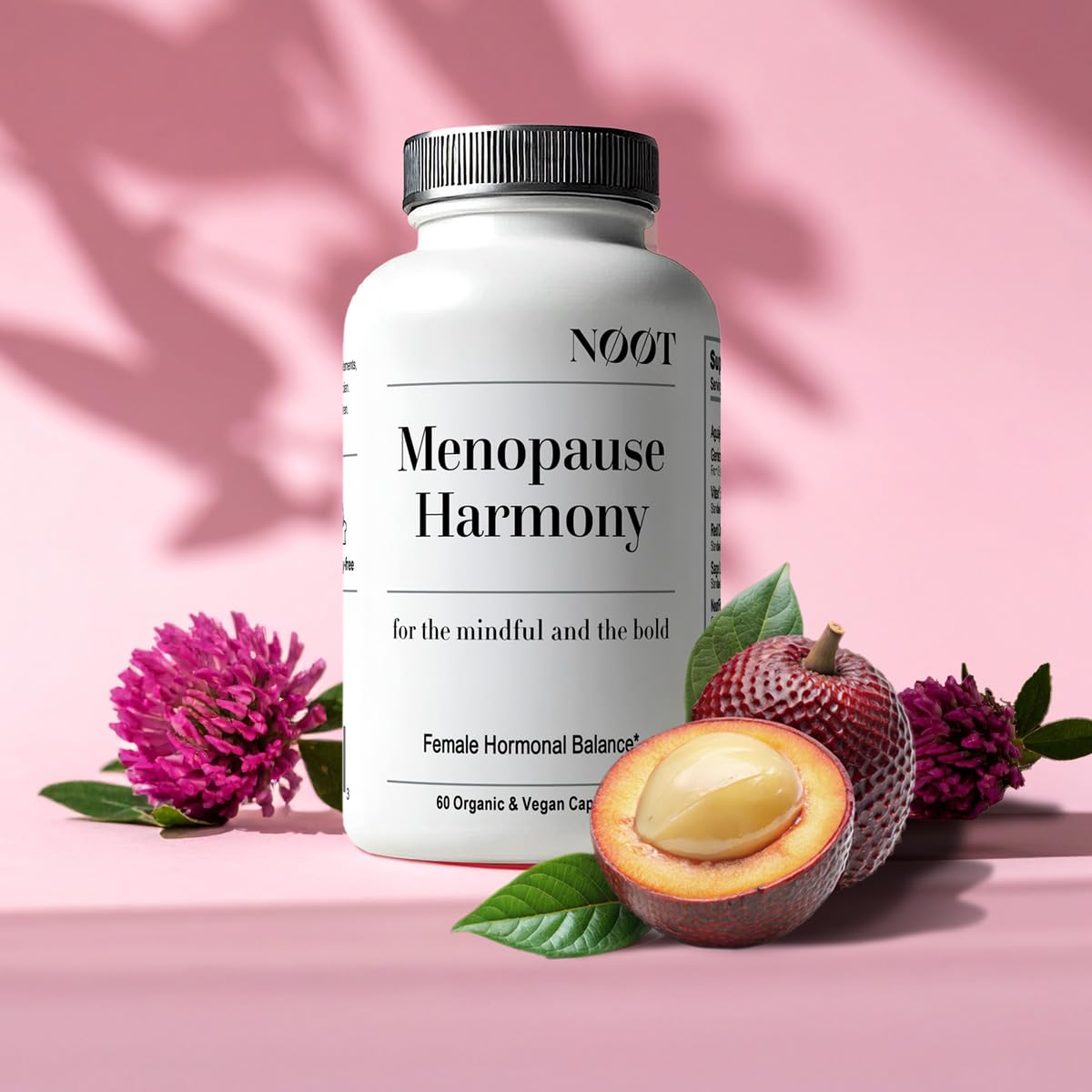 NOOT Menopause Harmony - Menopause Supplements for Women, Night Sweats & Hot Flash Relief, Hormone Balance for Women with Aguaje Fruit, Genistein and Vitex, Biohacking & Nootropics, 60 Capsules NØØTBuy Supplements Australia
